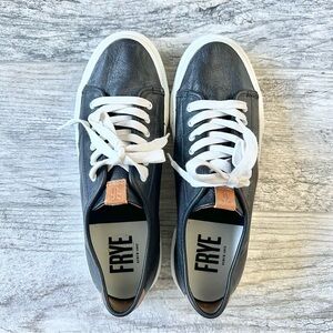 Frye black leather sneakers